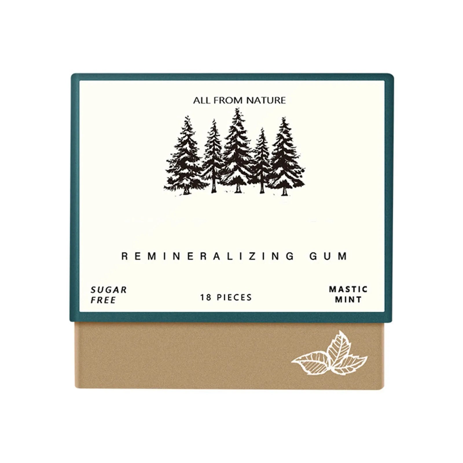 Remineralizing Chewing Gum – Sugar-Free Mastic Mint Gum for Jawline Workout & Fresh Breath