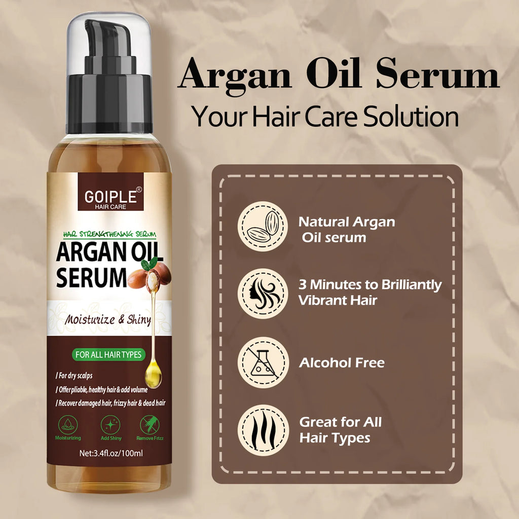 100ml Natural Argan Oil Hair Serum – Repair, Strengthen & Add Shine