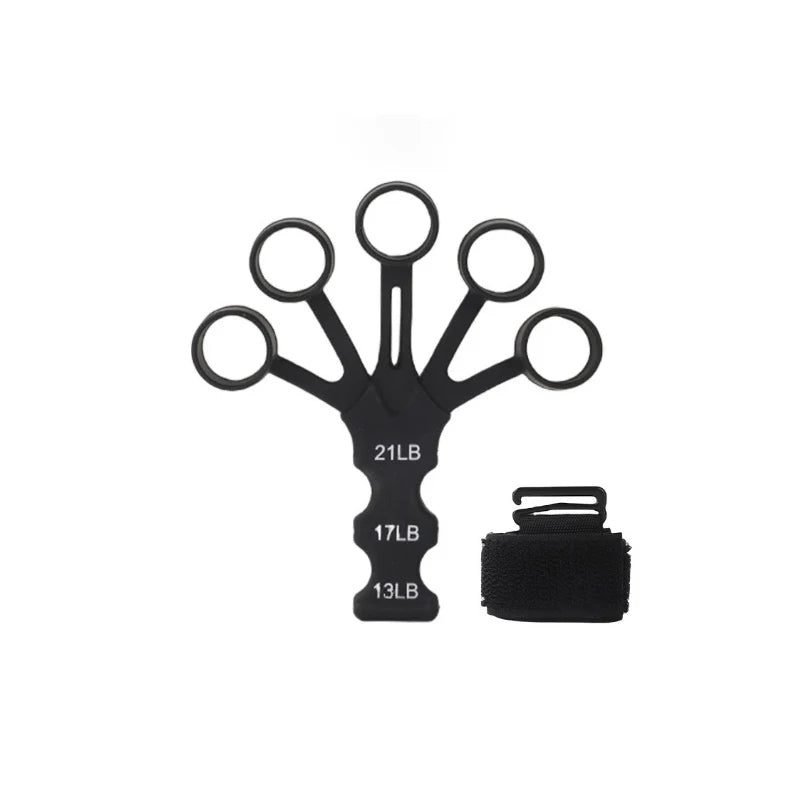 Finger & Wrist Strength Trainer – 5-Finger Silicone Exerciser for Flexion, Extension & Vascular Pump