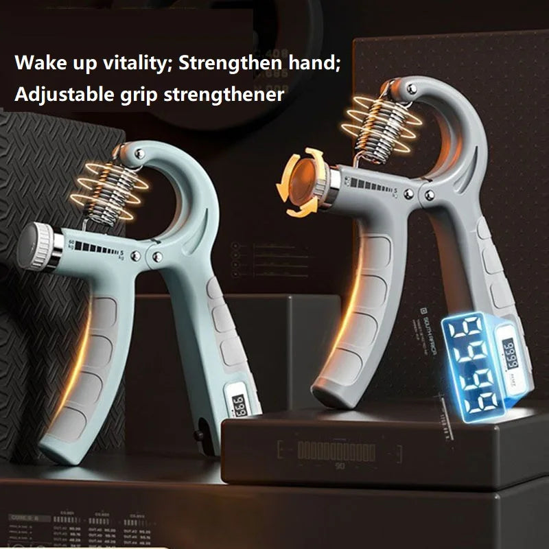 Adjustable Hand Grip Strengthener – Wrist & Forearm Muscle Trainer with Counter