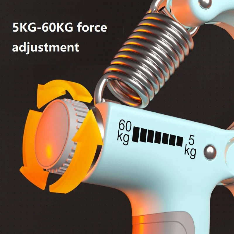 Adjustable Hand Grip Strengthener – Wrist & Forearm Muscle Trainer with Counter