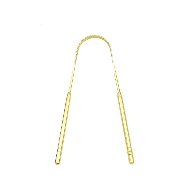 Stainless Steel Tongue Scraper with Non-Slip Handle – Reusable & Portable