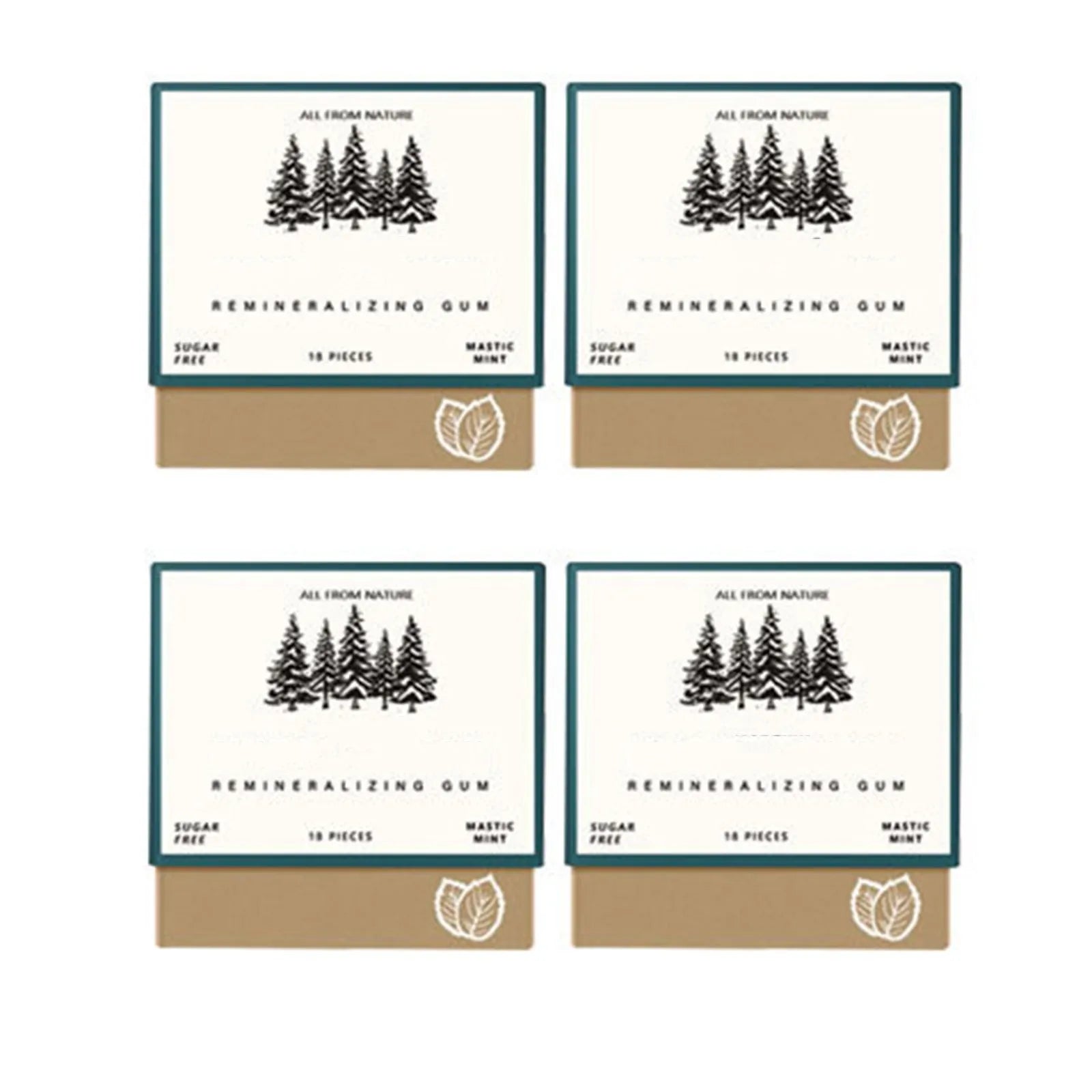 Remineralizing Chewing Gum – Sugar-Free Mastic Mint Gum for Jawline Workout & Fresh Breath