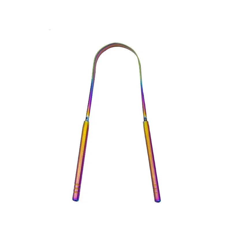 Stainless Steel Tongue Scraper with Non-Slip Handle – Reusable & Portable