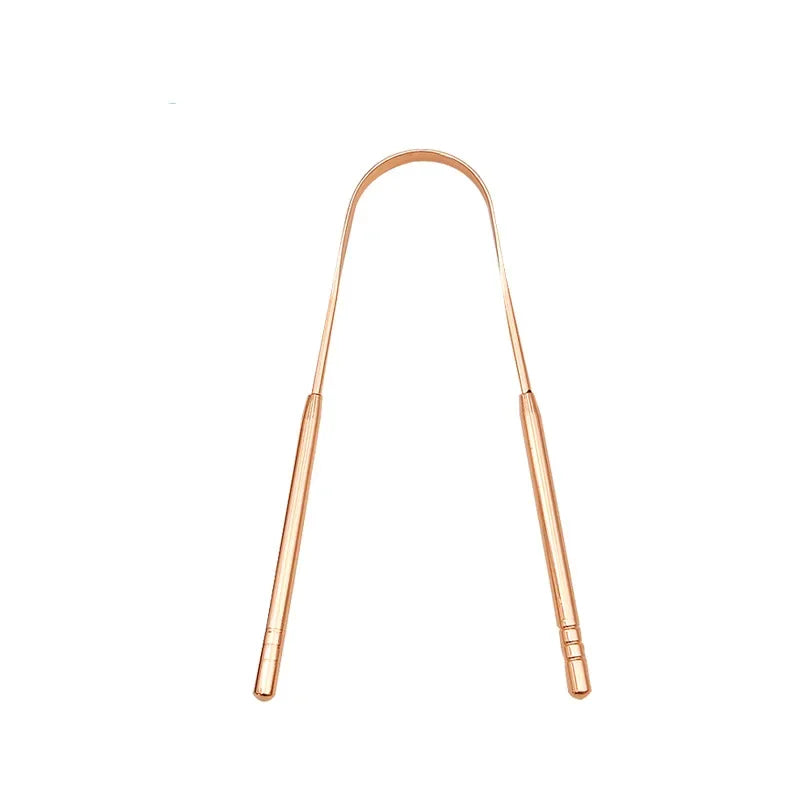 Stainless Steel Tongue Scraper with Non-Slip Handle – Reusable & Portable