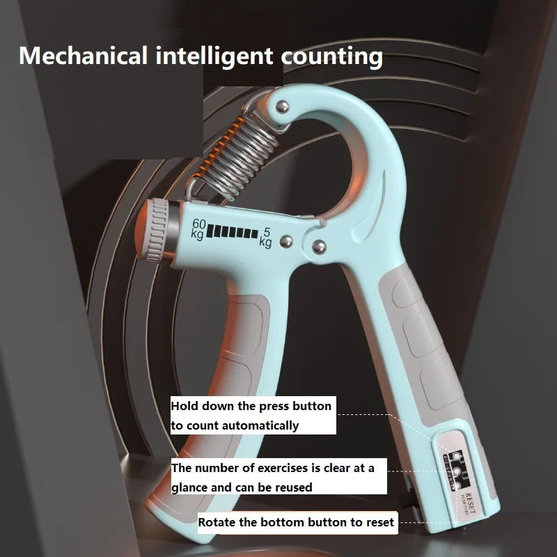 Adjustable Hand Grip Strengthener – Wrist & Forearm Muscle Trainer with Counter