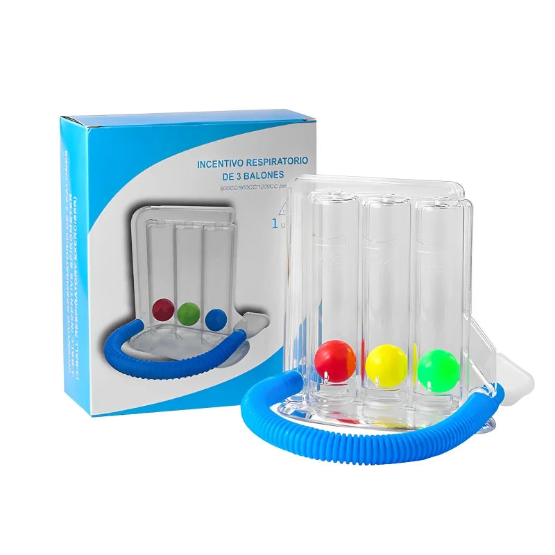 3-Ball Breathing Trainer & Tester – Lung Function & Respiratory Spirometry Exerciser