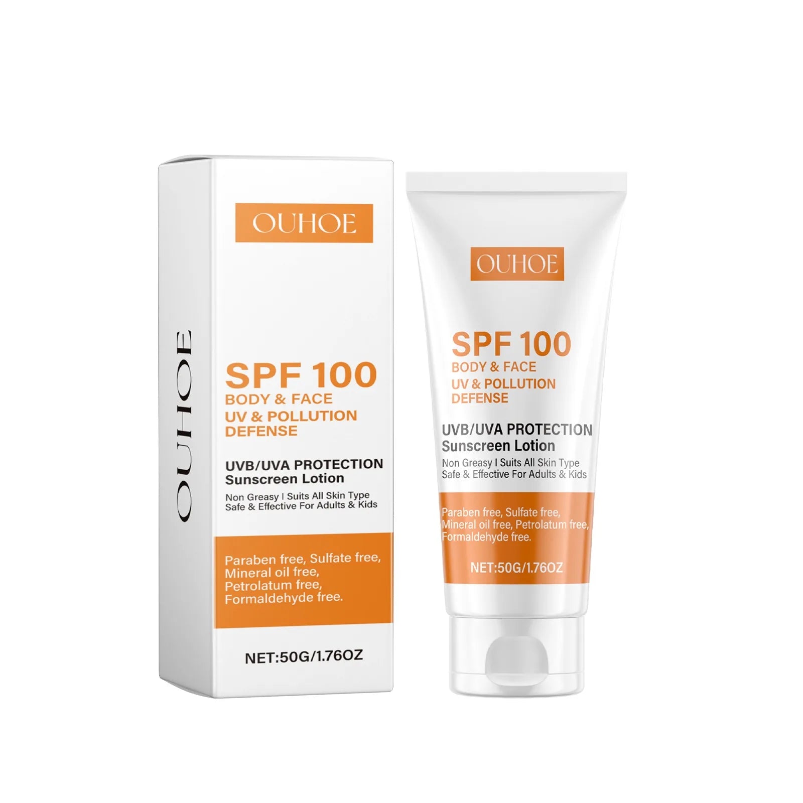 SPF 100 Hydrating Sunscreen Lotion – Fast Absorbing, Waterproof UV Protection
