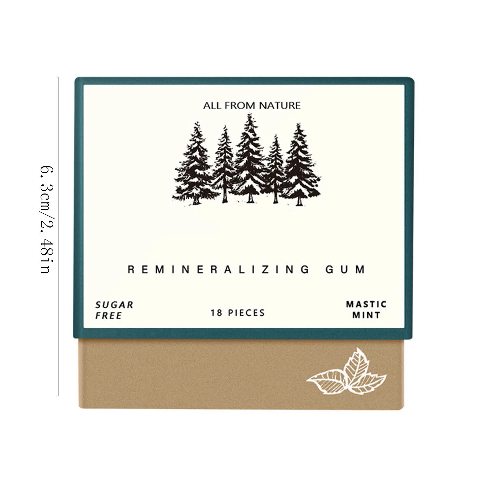 Remineralizing Chewing Gum – Sugar-Free Mastic Mint Gum for Jawline Workout & Fresh Breath