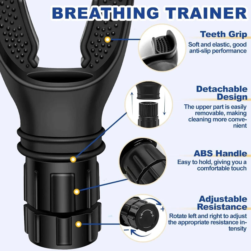 Adjustable Breath Trainer – Lung Flexer for Respiratory Fitness & Deep Breathing