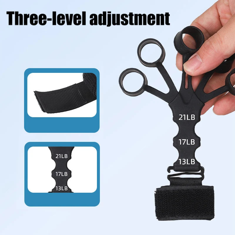 Finger & Wrist Strength Trainer – 5-Finger Silicone Exerciser for Flexion, Extension & Vascular Pump